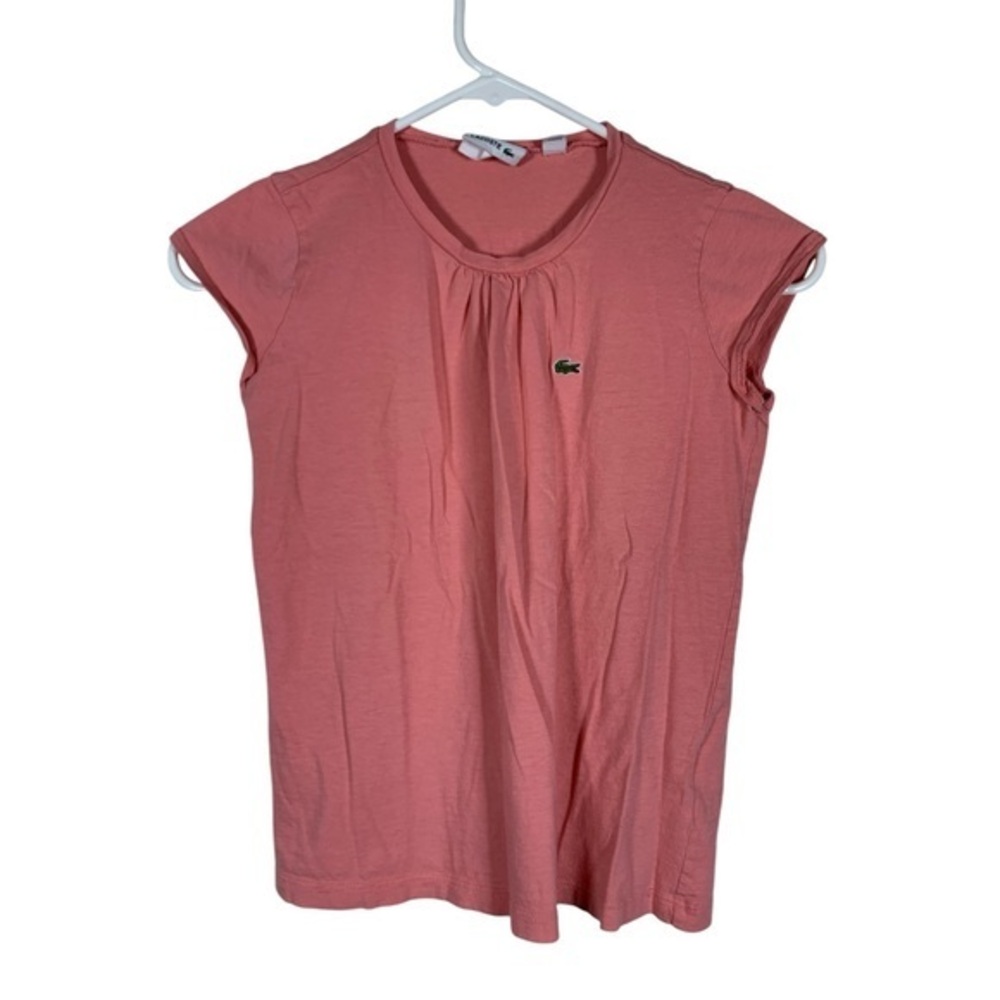 Girl's Lacoste Pink Sleeveless Shirt Size 10 EUC #C-02